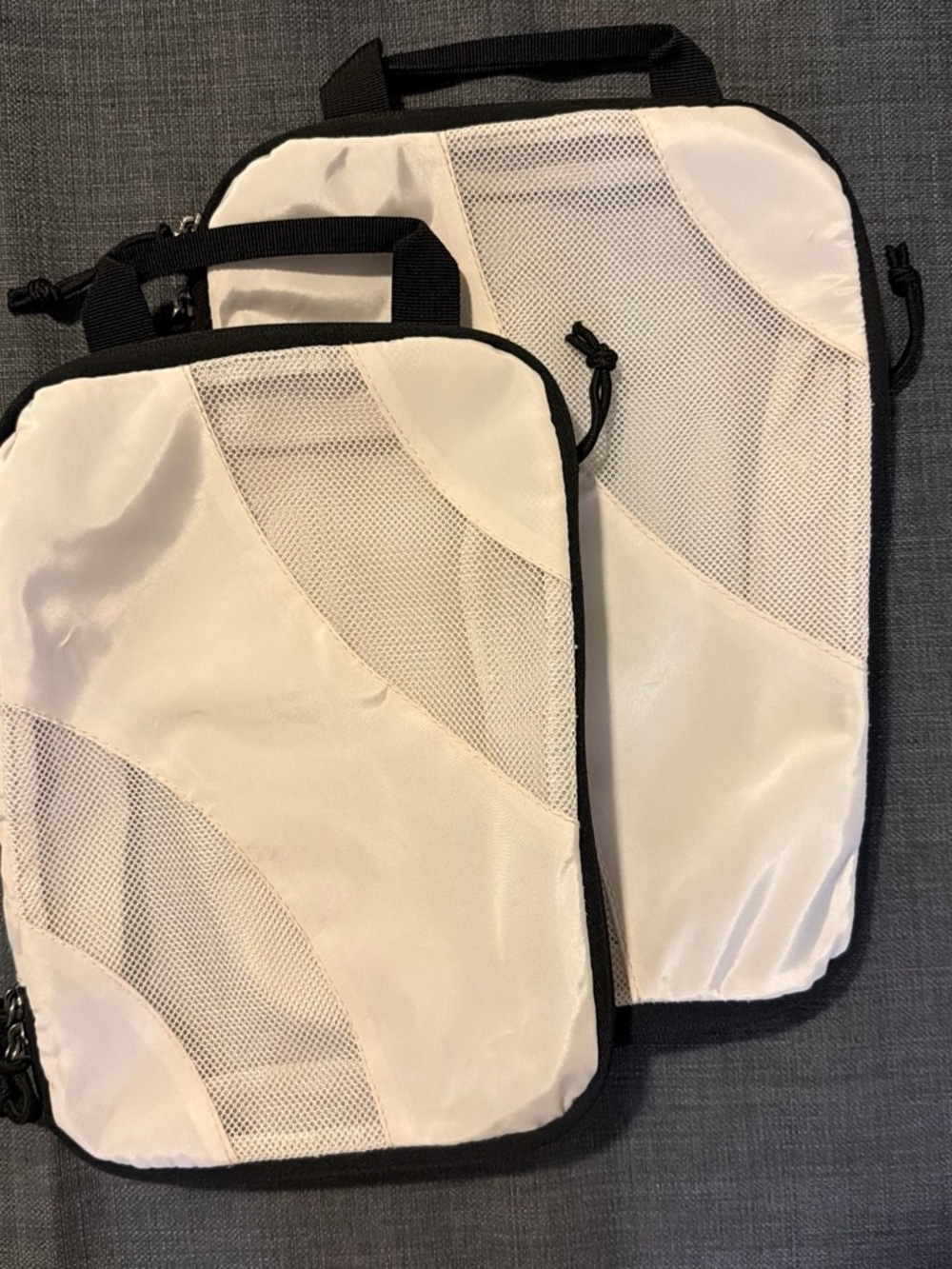 Men's White Travel Organizer Pouch — Compact Carry Case